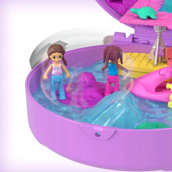 Polly Pocket Set acquario con delfini - Giocattolo educativo per bambini 4+