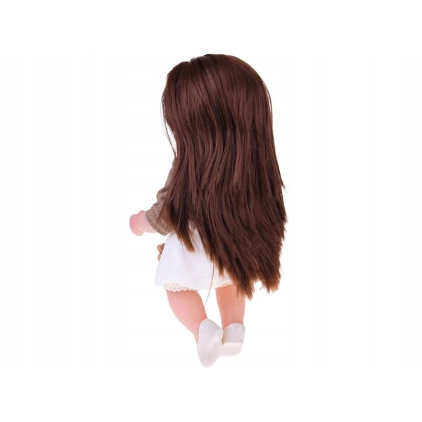 Bambola Tosia alta 30 cm in morbida gomma con capelli lunghi e vestito CE