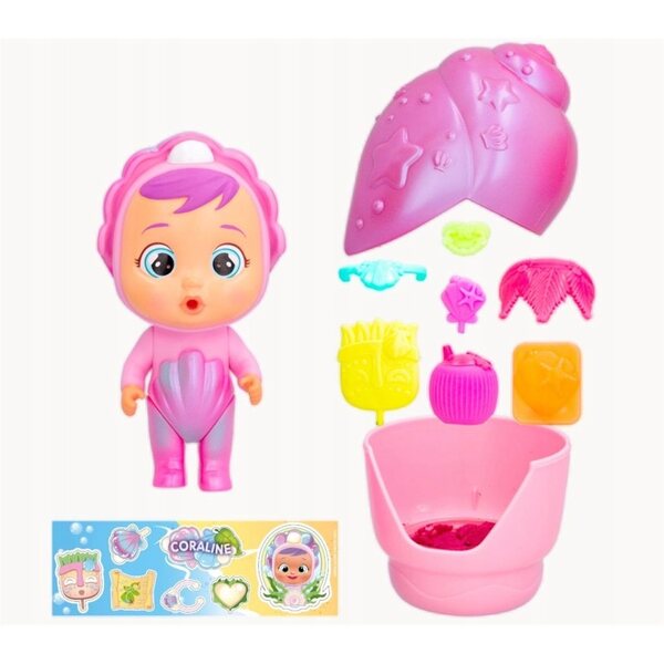 Cry Babies Shiny Shells Coraline 10 cm – Zauberhafte Puppe mit bunten Muscheln