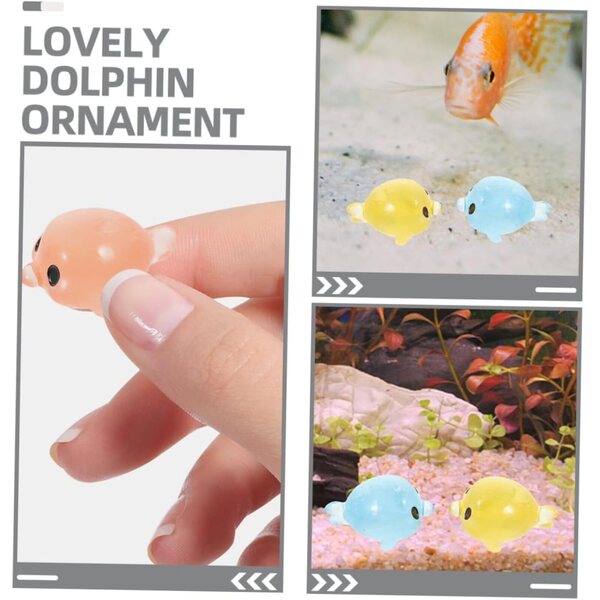 UPKOCH 40 Mini Delfini in Resina - Decorazione Realistica per Micro Paesaggi e Scrivania