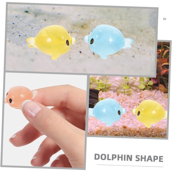 UPKOCH 40 Mini Delfini in Resina - Decorazione Realistica per Micro Paesaggi e Scrivania