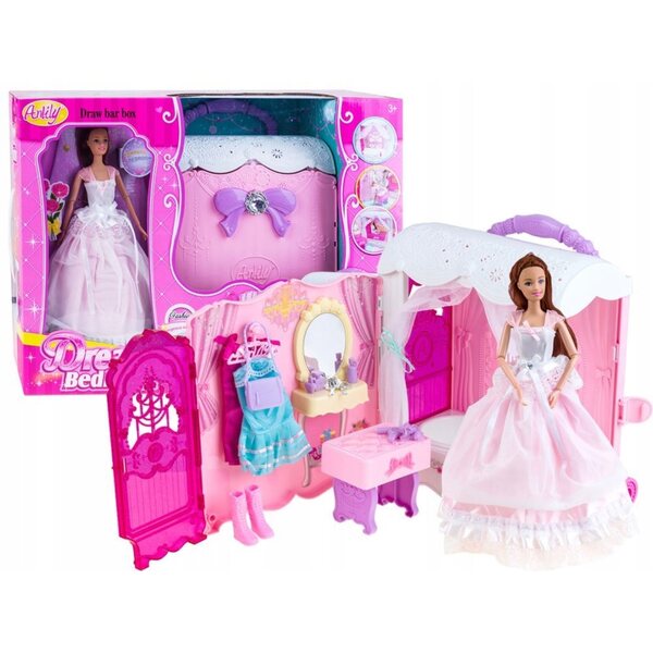 Anlily Domenico Mobile mit Puppe und Zubehör für Mädchen – komplettes Spielset