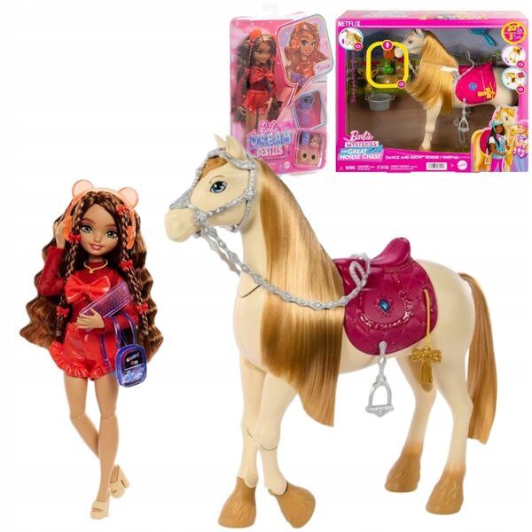 Barbie Malibu Besties mit interaktivem Tornadopferd und Originalzubehör
