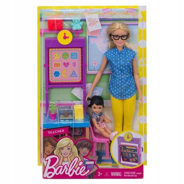 Barbie Lalka Zestaw Nauczycielka Fjb29
