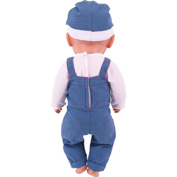 18-Zoll-Jeanspuppen-Outfit mit T-Shirt und Mütze, komplettes Set