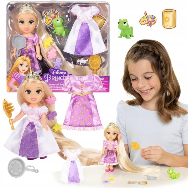 Disney Princess Rapunzel Minipuppe 16 cm mit Accessoires und Kleidung