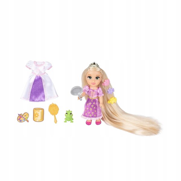 Disney Princess Rapunzel Minipuppe 16 cm mit Accessoires und Kleidung