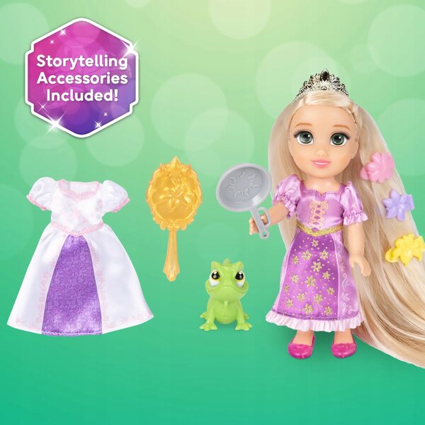 Disney Princess Rapunzel Minipuppe 16 cm mit Accessoires und Kleidung