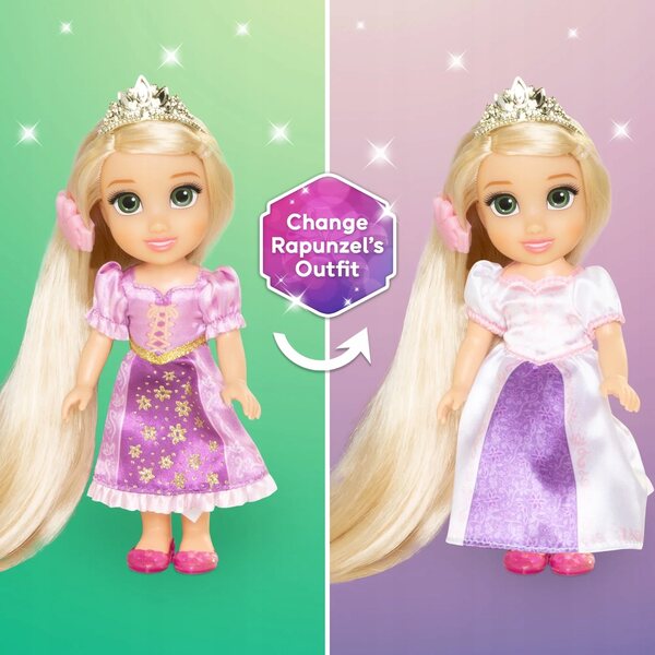 Disney Princess Rapunzel Minipuppe 16 cm mit Accessoires und Kleidung