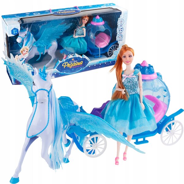 Karoca mit Pegasus und Puppe mit beweglichen Flügeln – Zauberspiel für Kinder ab 3 Jahren
