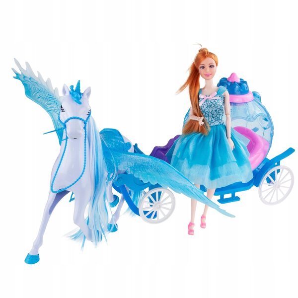 Karoca mit Pegasus und Puppe mit beweglichen Flügeln – Zauberspiel für Kinder ab 3 Jahren