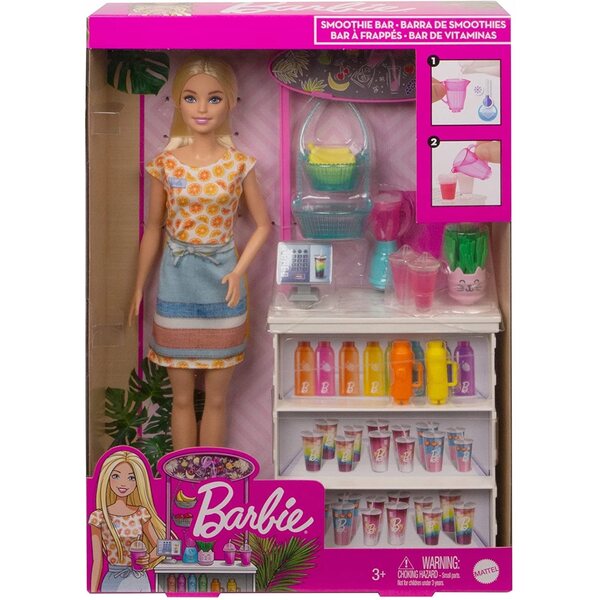 Barbie Barek Smoothie con Accessori e Cubetti Cambia Colore per Bambini