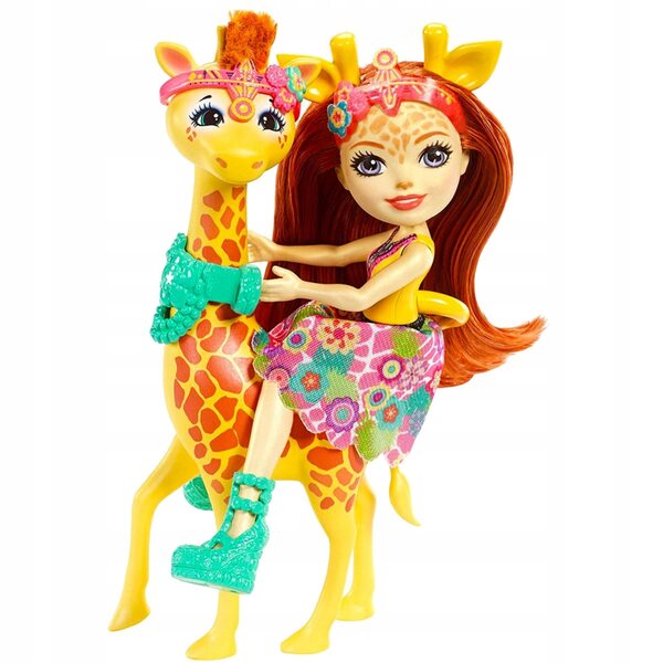 Barbie Enchantimals: Pawl-Puppe mit Giraffe, 15 cm großes Spielset für Kinder