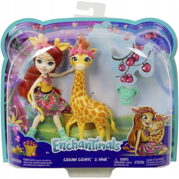 Barbie Enchantimals: Pawl-Puppe mit Giraffe, 15 cm großes Spielset für Kinder