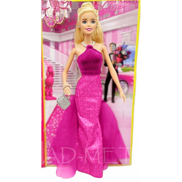 Barbie Modny Bal mit elegantem Muschelkleid und dünner Tüllschleppe 30 cm