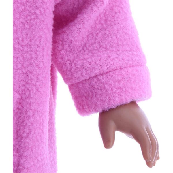 Gepolstertes Winteroutfit für 18-Zoll-Puppen – rosa, weiches und widerstandsfähiges Accessoire
