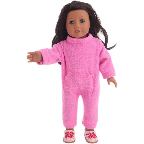 Gepolstertes Winteroutfit für 18-Zoll-Puppen – rosa, weiches und widerstandsfähiges Accessoire