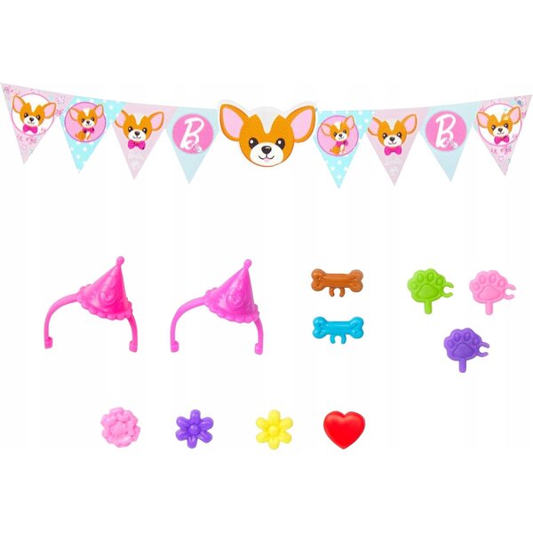 Barbie Chelsea Dog Party set con 2 bambole, 4 cuccioli e accessori giocattolo