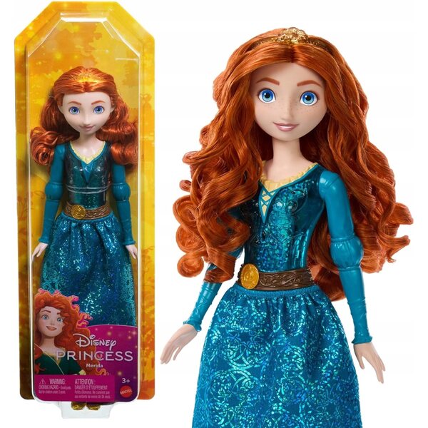 Bambola Principessa Merida Disney con articolazioni mobili e accessori per bambini 3+