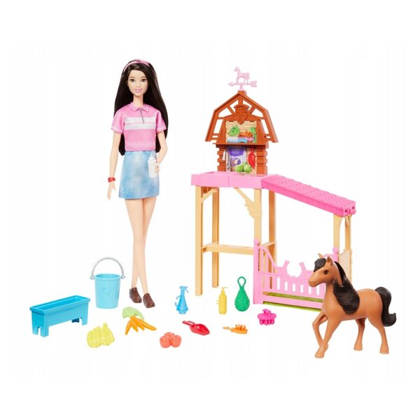Barbie Mysteries „The Great Horse Chase“-Set mit Stall, Pferd und Zubehör