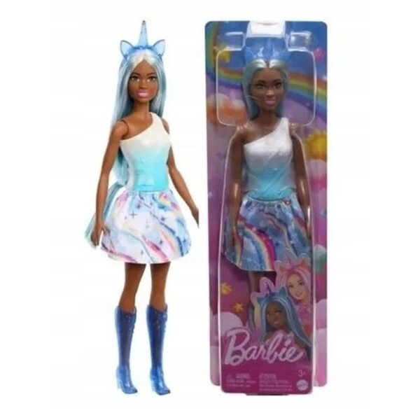 Barbie Dreamtopia Einhorn mit langen blauen Haaren und zauberhaften Accessoires für Kinder