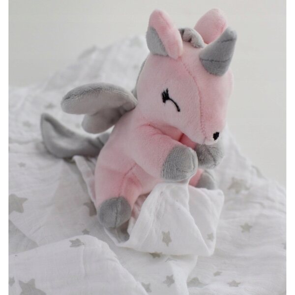Peluche licorne Melootka, rose, taille S, avec nom - une mascotte sûre pour les enfants