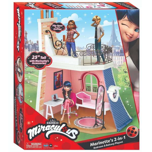 Grande Casa Miraculous con Mobili e Accessori, Giocattolo Bandai per Bambini 4+