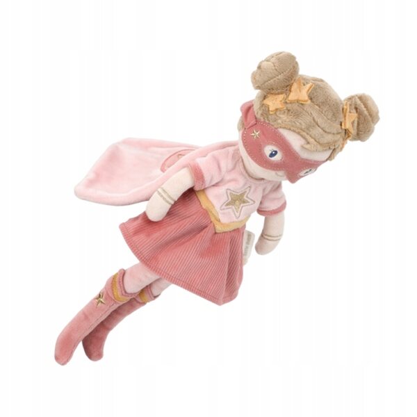 Little Dutch Super-Hero Rosa, bambola morbida supereroina con mantello 35 cm