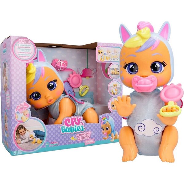 Jenna RACZKUJE interaktywna płacze LALKA Cry Babies Interaktywna TM Toys