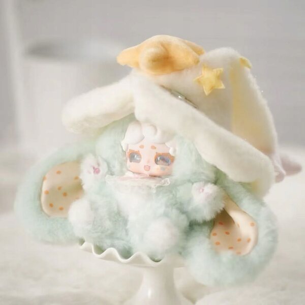 Lucky Deer Nai V4 Boîte aveugle en peluche lettre de sorcière - Porte-clés lapin bonne nuit Kawaii