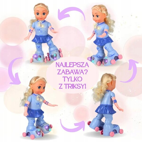 Eliza, la bambola su roller con luci LED e musica per bambini 3+