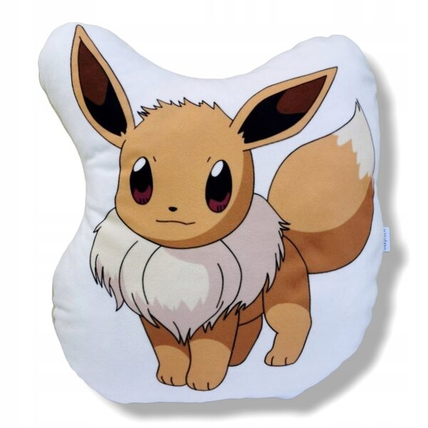 Peluche Pikachu Évoli Pokémon coussin microfibre douce 34x35 cm Italien