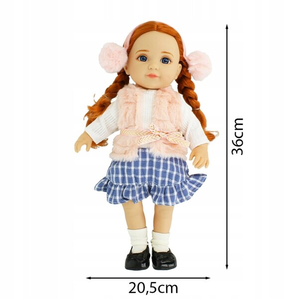 Bambola Jelena 36 cm con vestiti e capelli lunghi, ideale per bambine 3+