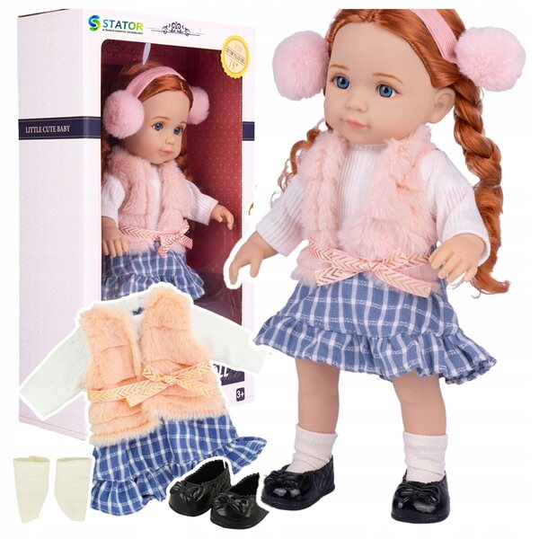 Bambola Jelena 36 cm con vestiti e capelli lunghi, ideale per bambine 3+