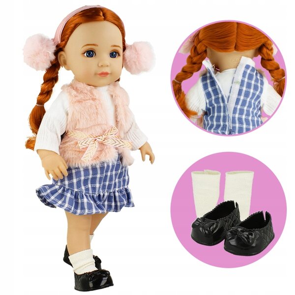 Bambola Jelena 36 cm con vestiti e capelli lunghi, ideale per bambine 3+