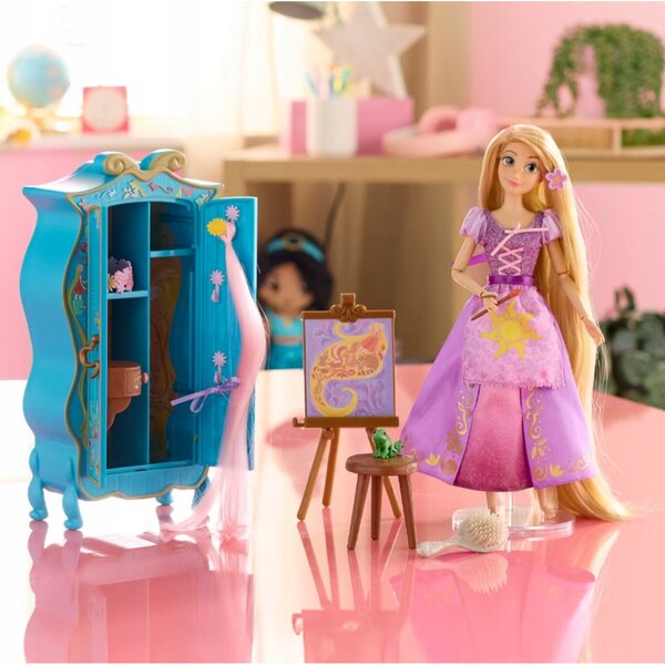 Bambola Disney Rapunzel con armadio accessori e minifigure CE di Pascal