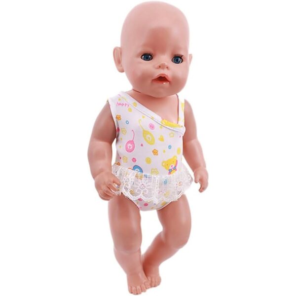 18-Zoll-Puppenkleidung – Badeanzug + Bikini und Accessoires – Odulu
