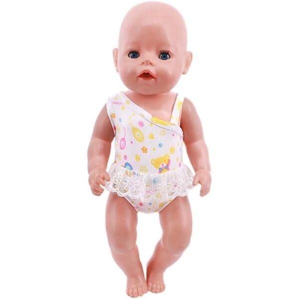 18-Zoll-Puppenkleidung – Badeanzug + Bikini und Accessoires – Odulu