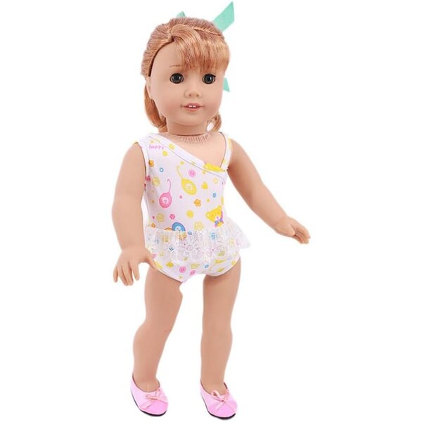 18-Zoll-Puppenkleidung – Badeanzug + Bikini und Accessoires – Odulu