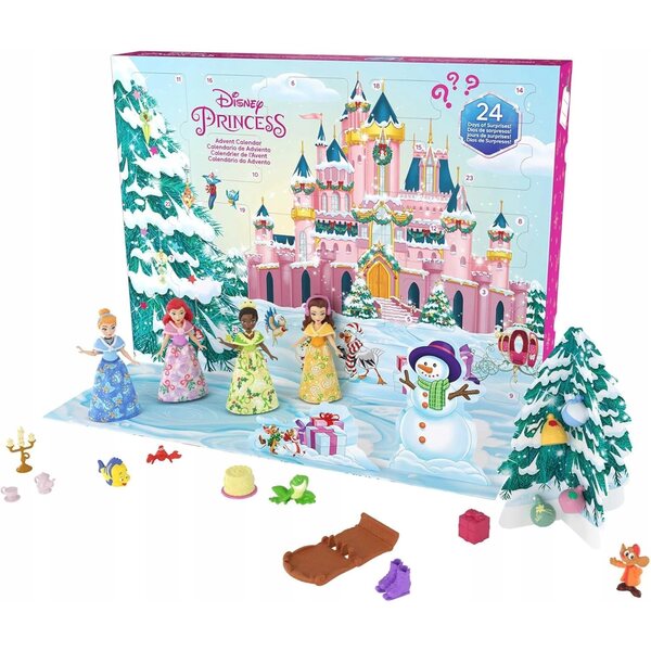 Disney Princess Adventskalender 24 Überraschungen mit kleinen Puppen und Zubehör