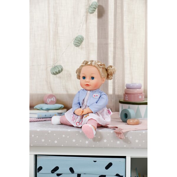 Baby Born Sophia Puppe, 36 cm, blond in rosa Kleidung