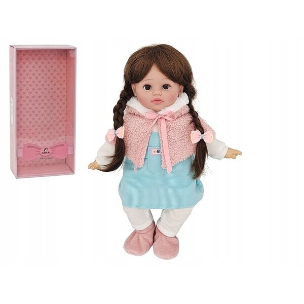 Bambola interattiva 40 cm con capelli cuciti, canta e parla in italiano, vestito lavabile