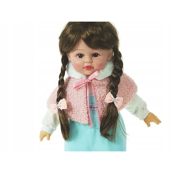 Bambola interattiva 40 cm con capelli cuciti, canta e parla in italiano, vestito lavabile