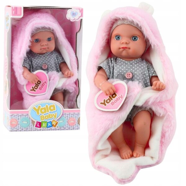Bambolina 23 cm con copertina coniglietto rosa LEAN Toys per bambini 3+