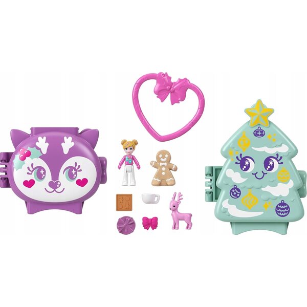 Polly Pocket Christmas Set - Un giocattolo per bambini dai 4 anni con una mini bambola