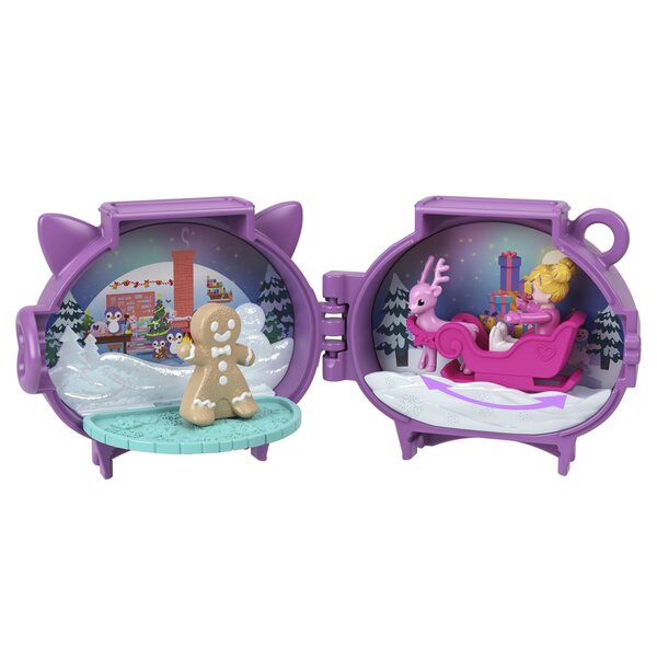 Polly Pocket Christmas Set - Un giocattolo per bambini dai 4 anni con una mini bambola