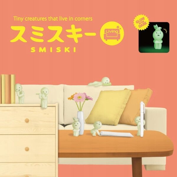 Smiski Mini Lalezzca Luminescente Living - Figurina Collezionabile che Brilla al Buio