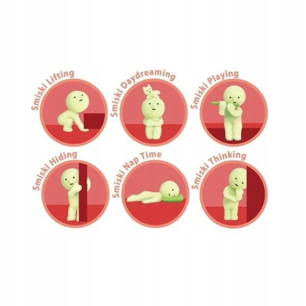 Smiski Mini Lalezzca Luminescente Living - Figurina Collezionabile che Brilla al Buio