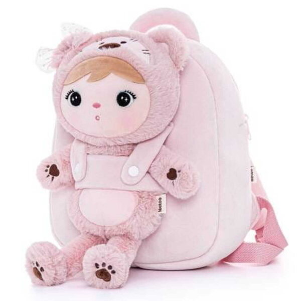 Zaino Metoo personalizzato Lala Orsetto rosa beige con nome bambini 2+ anni