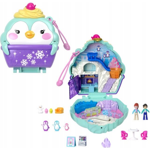 Polly Pocket Set Snow Penguin 14 cm - Mini poupée et accessoires